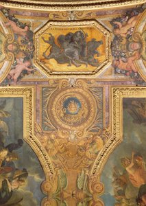La fine della mania per i duelli nel 1662, dipinto sul soffitto della Galerie des Glaces